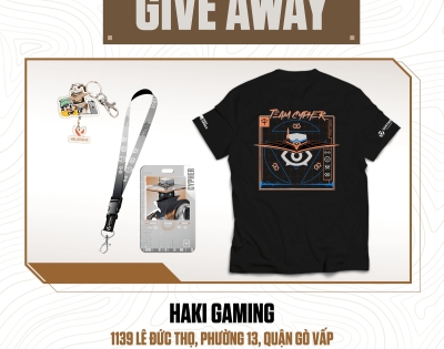 HAKI GAMING dành tặng cho các bạn chơi tại HAKI GAMING một số món quà nhỏ hàng xịn đến từ VALORANT