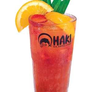 Trà ô long cam đào dâu tây